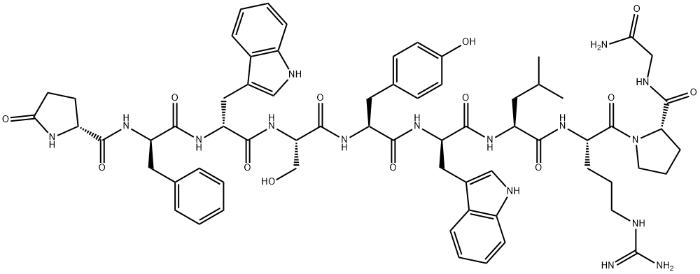 (D-PYR1,D-PHE2,D-TRP3·6)-LHRH,68059-94-9,结构式