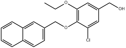 3-CHLORO-5-ETHOXY-4-(2-NAPHTHALENYLMETHOXY)-BENZENEMETHANOL Structure