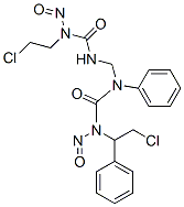1,1'-ジフェニルメチレンビス[3-(2-クロロエチル)-3-ニトロソ尿素] 化学構造式