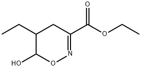 4H-1,2-Oxazine-3-carboxylicacid,5-ethyl-5,6-dihydro-6-hydroxy-,ethylester(9CI) Struktur