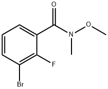 3-BroMo-2-fluoro-N-Methoxy-N-MethylbenzaMide Structure