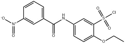 2-ETHOXY-5-(3-NITRO-BENZOYLAMINO)-BENZENESULFONYL CHLORIDE Struktur