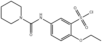 2-エトキシ-5-[(ピペリジン-1-カルボニル)アミノ]ベンゼンスルホニルクロリド 化学構造式