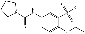 2-ETHOXY-5-[(PYRROLIDINE-1-CARBONYL)-AMINO]-BENZENESULFONYL CHLORIDE Structure