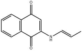 1,4-Naphthalenedione, 2-[(1E)-1-propenylamino]- (9CI) Structure