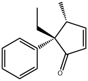 2-Cyclopenten-1-one,5-ethyl-4-methyl-5-phenyl-,(4R,5S)-(9CI) Structure