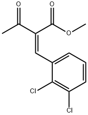 Z-2-(2,3-Dichlorophenyl)methylene-3-oxobutanoic acid methyleater Struktur