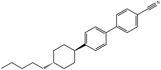trans-4'-(4-Pentylcyclohexyl)-4-biphenylcarbonitrile Struktur