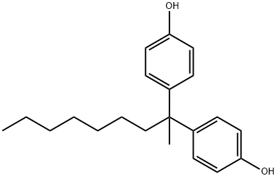 4,4'-(1-甲基辛亚基)双酚,6807-18-7,结构式
