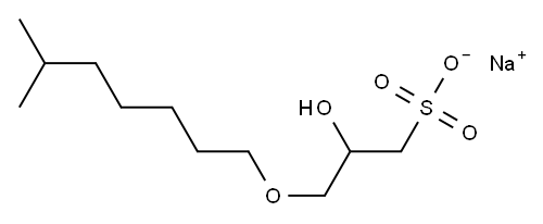 2-Hydroxy-3-[(6-methylheptyl)oxy]-1-propanesulfonic acid sodium salt Structure