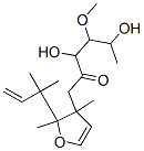 1-[2,3-Dimethyl-2-(2-methylbut-3-en-2-yl)-3-furyl]-3,5-dihydroxy-4-methoxy-hexan-2-one Struktur