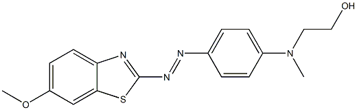 2-[[4-[(6-Methoxybenzothiazol-2-yl)azo]phenyl]methylamino]ethanol Struktur