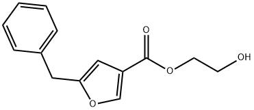 2-hydroxyethyl 5-(phenylmethyl)furoate Struktur