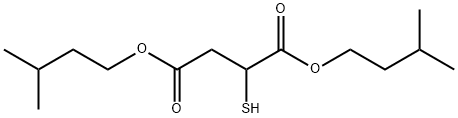 2-メルカプトブタン二酸ビス(3-メチルブチル) 化学構造式