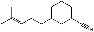 3-(4-メチル-3-ペンテニル)-3-シクロヘキセン-1-カルボニトリル 化学構造式