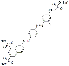 trisodium 7-[[4-[[2-methyl-4-[(sulphonatomethyl)amino]phenyl]azo]phenyl]azo]naphthalene-1,3-disulphonate ,68084-12-8,结构式