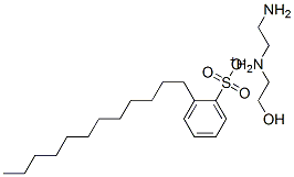 dodecylbenzenesulphonic acid, compound with 2-[(2-aminoethyl)amino]ethanol (1:1) Struktur