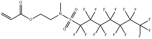 プロペン酸2-[メチル[(ペンタデカフルオロヘプチル)スルホニル]アミノ]エチル 化学構造式