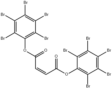 (Z)-2-ブテン二酸ビス(ペンタブロモフェニル) 化学構造式
