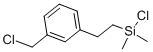 ((CHLOROMETHYL)PHENYLETHYL)DIMETHYLCHLOROSILANE 化学構造式