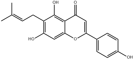 4',5,7-Trihydroxy-6-prenylflavone Struktur