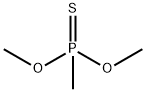 メチルホスホノチオ酸O,O-ジメチル 化学構造式