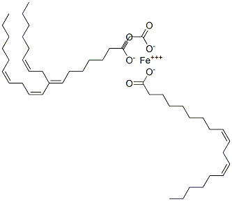 Tris[(9Z,12Z)-9,12-octadecadienoic acid] iron(III) salt Struktur