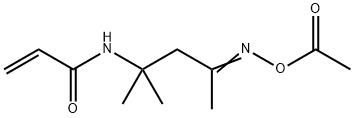 N-[3-[(アセチルオキシ)イミノ]-1,1-ジメチルブチル]プロペンアミド 化学構造式