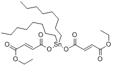 ethyl 9,9-dioctyl-4,7,11-trioxo-3,8,10-trioxa-9-stannatetradeca-5,12-dien-14-oate  Struktur