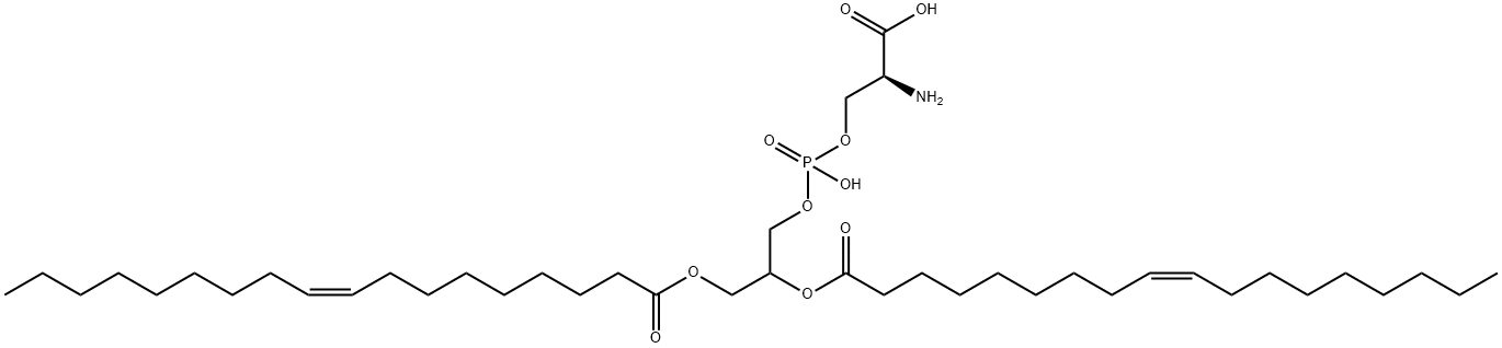 1,2-ジオレオイル-SN-グリセロ-3-ホスホ-L-セリン ナトリウム塩 化学構造式