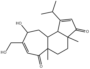 3a,4,5,5a,9,10,10a,10b-Octahydro-9-hydroxy-8-hydroxymethyl-3a,5a-dimethyl-1-isopropylcyclohept[e]indene-3,6-dione,68121-91-5,结构式