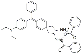 [4-[[4-(diethylamino)phenyl]phenylmethylene]-2,5-cyclohexadien-1-ylidene]diethylammonium benzoate Struktur