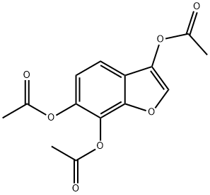 benzofuran-3,6,7-triol triacetate Structure