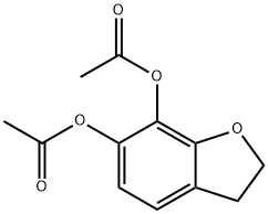 2,3-dihydrobenzofuran-6,7-diol diacetate Struktur