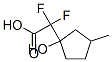 Cyclopentaneacetic acid, -alpha-,-alpha--difluoro-1-hydroxy-3-methyl- (9CI) Struktur