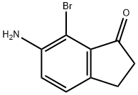 6-氨基-7-溴-2,3-二氢-1H-茚-1-酮 结构式