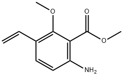 Benzoic acid, 6-amino-3-ethenyl-2-methoxy-, methyl ester (9CI) 结构式