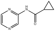 N-(ピラジン-2-イル)シクロプロパンカルボキサミド 化学構造式