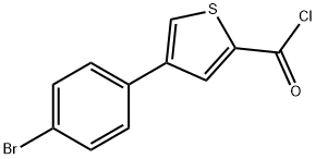 4-(4-ブロモフェニル)チオフェン-2-カルボニルクロリド 化学構造式