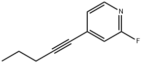 Pyridine, 2-fluoro-4-(1-pentynyl)- (9CI) Structure