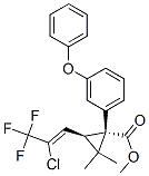 (3-phenoxyphenyl)methyl (1S,3R)-3-[(Z)-2-chloro-3,3,3-trifluoro-prop-1 -enyl]-2,2-dimethyl-cyclopropane-1-carboxylate,68127-80-0,结构式