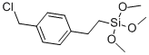 ((クロロメチル)フェニルエチル)トリメトキシシラン 化学構造式