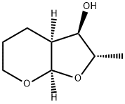 4H-Furo[2,3-b]pyran-3-ol, hexahydro-2-methyl-, (2S,3R,3aS,7aR)- (9CI) Structure