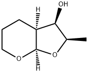 4H-Furo[2,3-b]pyran-3-ol, hexahydro-2-methyl-, (2R,3R,3aS,7aR)- (9CI) 结构式