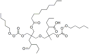 Decanoic acid, ester with 2,2'-[oxybis(methylene)]bis[2-(hydroxymethyl)-1,3-propanediol] octanoate pentanoate Struktur