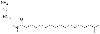 N-[2-[(2-アミノエチル)アミノ]エチル]-16-メチルヘプタデカンアミド 化学構造式