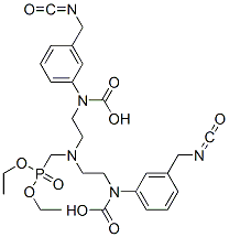Bis[[3-(isocyanatomethyl)phenyl]carbamic acid][[(diethoxyphosphinyl)methyl]imino]bis(2,1-ethanediyl) ester,68133-14-2,结构式
