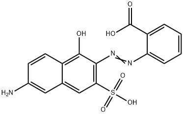 2-[(6-アミノ-1-ヒドロキシ-3-スルホ-2-ナフタレニル)アゾ]安息香酸 化学構造式