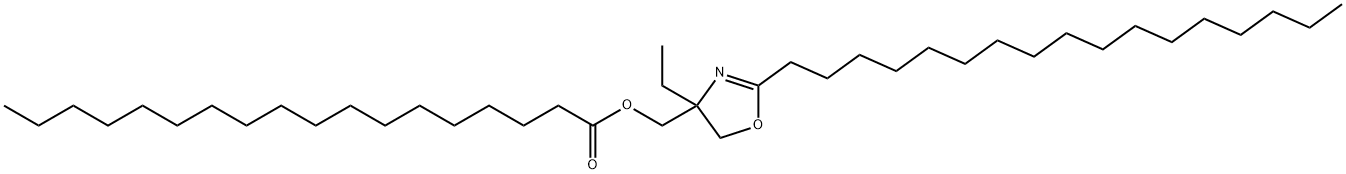 ステアリン酸[(4-エチル-2-ヘプタデシル-4,5-ジヒドロオキサゾール)-4-イル]メチル 化学構造式