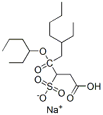 sodium 1-(2-ethylhexyl) 4-hexyl 2-sulphonatosuccinate Structure